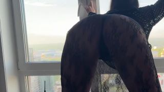 HollyHarlot - stretching in transparent long skirt ans panties-1