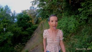 Beamititik Beth – Risky Park Outdoor Blowjob and Facial Cum Swallow – Nervous First Time - Amateur-7