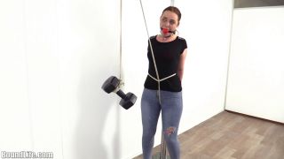 online adult video 23 amateur femdom Crotch rope weight challenge, bondage on fetish porn-7