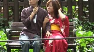 Awesome Asian babe in kimono enjoys the outdoors Video Online Japanese AV Model 640 Public!-4