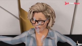 Hot Wife fucks the new black boss to save her husbands job-9