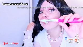 [GetFreeDays.com] Black hair Toothbrushing  ahegao  spitting  drool  cute  foam Sex Clip October 2022-2