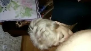 blonde wife sucking dick and trying anal sex-0