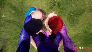 [GetFreeDays.com] Yiff Threesome Goth Girl and Redhead Elf Fucked by Double Cock Lizard Sex Video October 2022-0