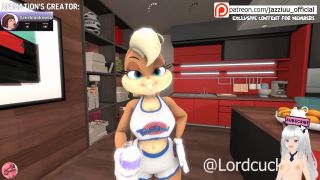 Jazziuu - Lola Bunny gets fucked in a foursome until they cum in her holes (Lordcuckness animation) - Jazziuu-2