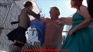 Folsom Street Fair - Chain Link Fence PUBLIC Ball Busting CBT public -1