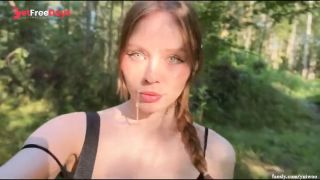 Best Blowjob in the Forest from a Blonde with Green Eyes-9
