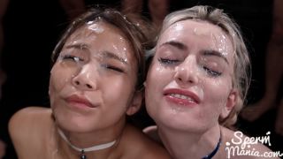 Emily Belle & Saki Kawanamis Sticky Bukkake Facial 2023-09-29 1080P - Sperma-5