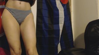 adult video clip 20 Miss Alice the Goth – Mari Teases Herself in Striped Panties | goth | solo female amateur granny porn-3