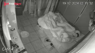 [Sleeping.Porn] Brunet and blonde chilling after tv watching  hidden video-0