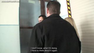 Blonde shocks her boyfriend.-1