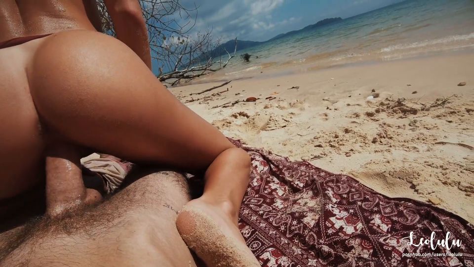 LeoLulu - Lazy Sex on the Beach - Deepthroat and Creampie! Amateur Couple [1080p] - Teen