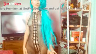 [GetFreeDays.com] Ariel Ortiz has a date with her lover, so she puts on her favorite blue wig and sexy dress Adult Video February 2023-8