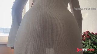 cleanind lady in transparent dress-8