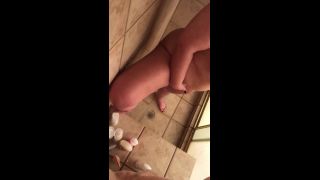 horny mom fingering pussy in the shower. hidden cam-2