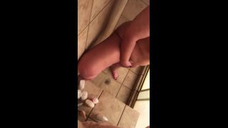 horny mom fingering pussy in the shower. hidden cam-4