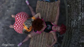SassyComics - Your Girlfriend getting Anal Fuckedd by her Gay Trans Best friend in public park - sassycomics-1