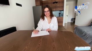 Sexy Glasses Wearing Russian Student Seduces Teacher POV Org-1