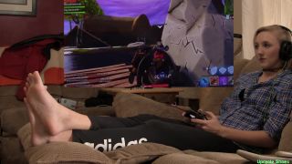 xxx video clip 13 White girls feet | foot tease pov | gamer girl plays fortnite! barefoot joi | play | fetish porn foot fetish homemade-1