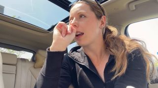 Nadia Foxx Trying out the biggest toy I've ever owned in the backseat of my car!!-1