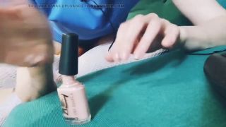 Russian Pantyhose I Painted My Nails. Asmr-5