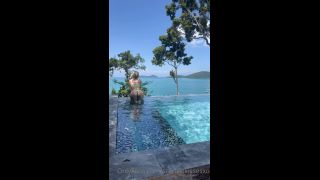 Scarlett (scarlettkissesxo) POV Fingering Myself By The Pool Onlyfans (Fingering porn)-1