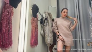 Fitting Room. Hot Slut Tries On Clothes On Her Hot Body In A Public Place. Public. Shopping Center. 1080p-4