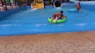 Hot ass in yellow bikini at the water park-9