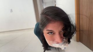 online porn clip 10 bdsm bed KinkyLifestyle - Simona Hogtied by Luana for some Foot Worship and Sock Stuffing - FullHD 1080p, fetish on fetish porn-9
