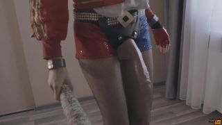 Harley Quinn pegging her bf with big black strapon Strapon!-1