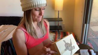 SparksGoWild - Miss Stacy Shows off her Woodburning Art¡  | usa girls | pov-5