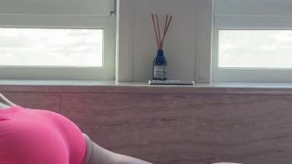 Fetish stretching in shorts shorts ans socks-0