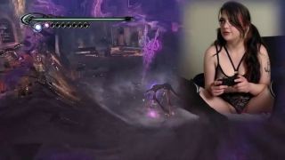 Big Ass Lovense Connected Gaming Sexy Bimbo Plays Bayonetta Episode 4-9