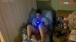 Step mom smoking cigarette and playing video games in her bra and panties Part 2-0