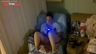 Step mom smoking cigarette and playing video games in her bra and panties Part 2-5