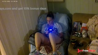 Step mom smoking cigarette and playing video games in her bra and panties Part 2-7