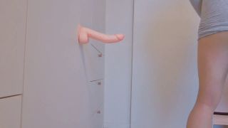 free porn clip 18 Harinni - I Moaned Loud When I Penetrated By A Huge Dildo In A Standing Doggy Position With Chastity Cage On - FullHD 1080p - dildo riding - shemale porn amateur tits porn-5