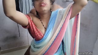 sona_bhabi - Indian desi hot wife sex in sexy saree. Indian saree sex.-0