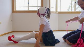 Mina - Schoolgirl Hooded Gagged And Hogtied 1 080 Sex Cli...-2