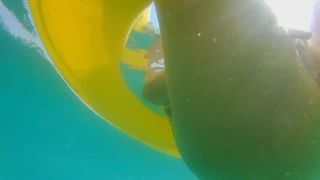 Dream4AngelUnderwater PUSSY PLAY at Public Beach # FUN from Risky Public Exhibitionism-1