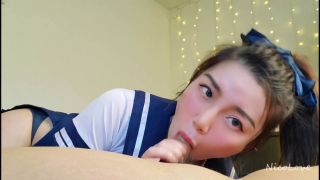 Asian Schoolgirl Giving Passionate Blowjob And Cum In Mouth  Nicolove 1080p-7