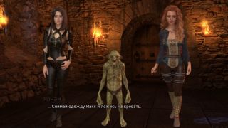 Muscular Men two girls have to suck a goblins fat cock in prison. female voice-7