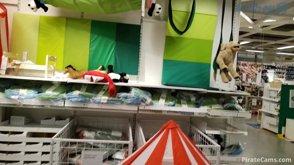 MyFreeCams Webcams Video presents Girl BRITKITTY in Public flashing in IKEA webcam 