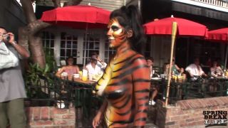 Fantasy Fest Body Painted Milfs in the Street public -3