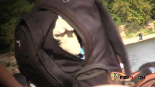 Teen nudists get naked and heat up a public beach  2-7