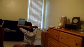 Skinny black teen sexy bedroom dance Black!-3