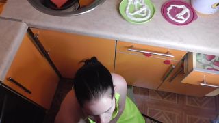 Housewife gives blowjob and gets a pie Creampie-3