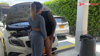 A very sexy and naughty girl hires me to fix her car and I fuck her in return - FELIPESKULL-2