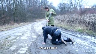 Czech SolesWalking The Doggy In The Cold - Boots Worship (Femdom, Footdom, Boots Licking, Foot Slave On Leash) - 1080p-8