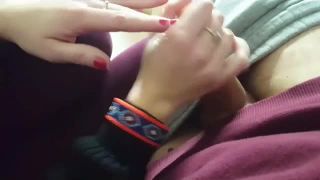 Porn tube Husband Was Horny, But I’m On Period! A Handjob Should Do The Trick!-1